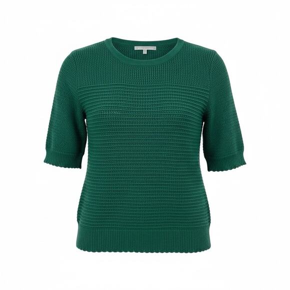 Daniel Rainn Women’s Textured Knit Short Sleeve Sweater Green Size Large - Picture 1 of 16